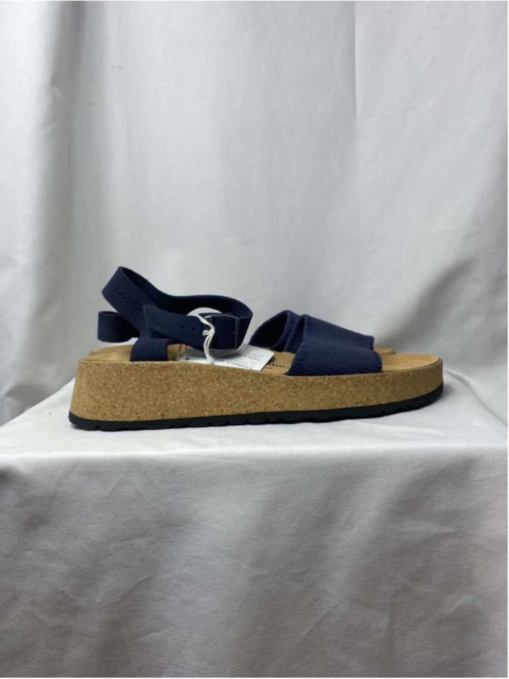 Papillio by Birkenstock Glenda Blue Nubuck Leather Platform Wedge Sandals 41 L10 - Picture 7 of 12
